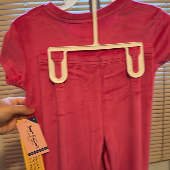 Juicy Couture Girls BNWT Hot Pink Pajamas 2 Pieces Short Sleeve Long Pants - Picture 6 of 10
